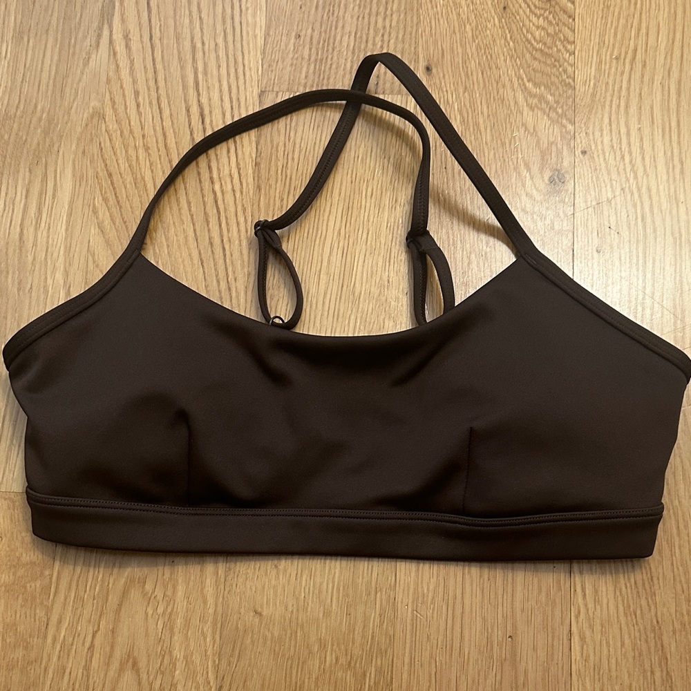 ALO Yoga Dark Brown Sports Bra